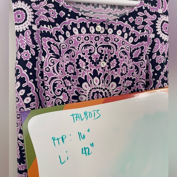 Talbots poplin fit & flare dress - Picture 4 of 7